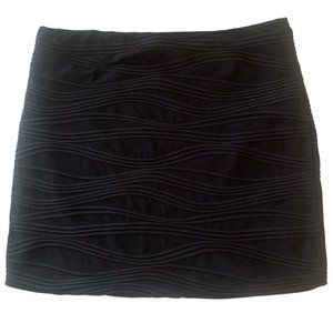 Wet Seal Black Textured Stretchy Bodycon Mini Skirt